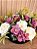 Arranjo Artificial Rosas com Margarida Amarela e Bordô Vaso Preto - Imagem 3