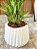 Bambu Toque Real 70cm Vaso Polietileno Branco - Imagem 4