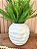 Vaso Cerâmica Orgânico OffWhite com Samambaia Artificial - Imagem 3