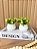 Kit 2 Vasos Branco de Cerâmica Pequenos com Florzinha Amarela - Imagem 5