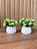 Kit 2 Vasos Branco de Cerâmica Pequenos com Florzinha Branca - Imagem 5