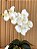 Arranjo de Orquídea Artificial Branca Equibana Preto P - Imagem 3