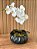 Arranjo de Orquídea Artificial Branca Equibana Preto P - Imagem 5