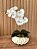 Arranjo de Orquídea Artificial Branca Equibana Bege P - Imagem 5