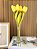 Arranjo de Tulipas Amarelo Artificial com Vaso de Vidro - Imagem 5