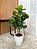 Árvore Artificial Ficus Lyrata 105cm Vaso de Polietileno Branco - Imagem 1