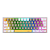 Teclado Redragon Mecânico Gamer Fizz Rgb Amarelo Cinza e Branco Switch Marrom K617rgb - Imagem 1