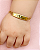 Pulseira Infantil Personalizada Coração Banhada a Ouro 18K - Imagem 2