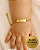 Pulseira Infantil Personalizada Lisa Banhada a Ouro 18K - Imagem 1