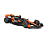 Fórmula 1 McLaren MCL38 Gp Miami 2024 Norris 1:43 Bburago - Imagem 3