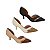 Scarpin Elegante com Tira Transparente Bicolor c/ Abertura Lateral  salto 5cm Feminino Vizzano - Imagem 1
