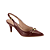 Scarpin Slingback Com Detalhe Dourado 7cm Feminino Vizzano - Imagem 1