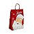 50 Sacolas De Papel Kraft Tamanho M Papai Noel 32x23x10 Cm - Imagem 1