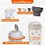 Kit Lavanderia Porta Alvejante Amaciante Sabão em Pó Líquido Pulverizador 5 Peças - Floral - Imagem 3