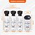 Kit Lavanderia Porta Alvejante Amaciante Sabão em Pó Líquido 4 Peças - Preto - Imagem 5