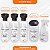Kit Lavanderia Porta Alvejante Amaciante Sabão em Pó Líquido Pulverizador 5 Peças - Preto - Imagem 4