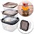 Kit 3 Potes Quadrados Mantimentos Alimentos Vasilha Plástica - Imagem 1