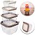 Kit 4 Potes Quadrado Mantimentos Alimentos Vasilha Plástica - Imagem 1