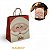 Sacolas De Papel Kraft Tamanho P Papai Noel 26x25x12 Cm - Imagem 1