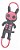 Pelúcia Cabo de Guerra Skeleton Rabbit Cinza e Rosa - Petta - Imagem 1