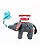 Pelúcia Kong Bendeez Elephant Com Corda - G - Imagem 1