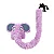 Pelúcia Elefante Roxo de Tromba Longa - Petta - Imagem 2