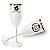 Taça Champagne 170ml Acrílico Personalizado - Borda Dourada Kit 10pçs - Imagem 2