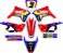 KIT ADESIVOS GRAFICOS HONDA TORNADO 250 BIKER MOTOCROSS PRINT - Imagem 1