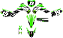 KIT ADESIVOS GRAFICOS KAWASAKI KLX 140 2008-2017 MOTOCROSS - Imagem 1