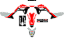 KIT ADESIVOS GRAFICOS CRF230F AMX F21 TRICOLOR RACING - Imagem 1