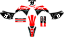 KIT ADESIVOS GRAFICOS CRF230 AMX PREMIUM PRETO E VERMELHO 2023 - Imagem 1