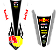 KIT ADESIVOS GRAFICOS CRF230F BIKER EL1TE NEXT DEGRADE REDBULL - Imagem 3