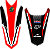 KIT ADESIVOS GRAFICOS CRF230F BIKER EL1TE NEXT RED BLACK - Imagem 3