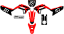 KIT ADESIVOS GRAFICOS CRF230F BIKER R1DE RISCO - Imagem 1