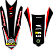 KIT ADESIVOS GRAFICOS CRF230F BIKER R1DE SHARK PRETO - Imagem 3