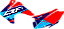 KIT ADESIVOS GRAFICOS CRF230 2015 BLUE ICE - Imagem 2