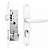 FECHADURA STAM 501/33 EXTERNA, ESPELHO BRANCO - Imagem 2