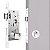 FECHADURA STAM 803 PIVOTANTE ROLETE, ROSETA REDONDA BRANCA - Imagem 3