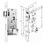 FECHADURA STAM 803 PIVOTANTE ROLETE, ROSETA REDONDA BRANCA - Imagem 2