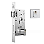 FECHADURA STAM 803 PIVOTANTE ROLETE, ROSETA QUADRADA CROMADA - Imagem 1
