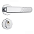 FECHADURA STAM 803/21 EXTERNA, ROSETA REDONDA CROMADA - Imagem 1