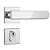FECHADURA STAM 803/21 EXTERNA, ROSETA QUADRADA CROMADA - Imagem 1