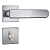 FECHADURA STAM 823/21 BANHEIRO, ROSETA QUADRADA INOX ESCOVADO - Imagem 1
