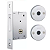FECHADURA STAM 1001 TETRA SIMPLES, ROSETA REDONDA INOX - Imagem 1