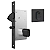 FECHADURA STAM 950 PORTA DE CORRER EXTERNA, ROSETA QUADRADA PRETO - Imagem 1