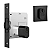 FECHADURA STAM 1005 PIVOTANTE ROLETE, ROSETA QUADRADA BLACK - Imagem 1