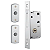 FECHADURA STAM 1003 TETRA (SIMPLES) ROSETA RETANGULAR CROMADA - Imagem 1