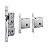 FECHADURA STAM KIT 800 PIVOTANTE ROLETE TETRA, ROSETA QUADRADA CROMADA - Imagem 1