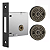 Fechadura Stam 1004 Tetra (Simples) Roseta Redonda Colonial - Imagem 1