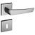 Fechadura pado seattle 115-55 interna roseta quadrada acetinado escovado - Imagem 1